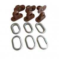 Set 50 Capse Ovale saiba inclusa 42mmx22mm zincate antirugina montare pe Folia Transparenta, ITALIKA