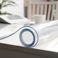 Protectie pvc transparenta de masa si birou 1,2 mm grosime 100 cm latime x 100 cm lungime