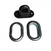 Set 10 Bride rotative NEGRE si 10 Capse OVALE 42mmx22mm închideri terase folie transparenta