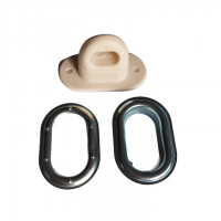 Set 10 Bride rotative CREM si 10 Capse OVALE 42mmx22mm închideri terase folie transparenta