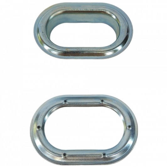 Capsa ovala 42mm x 22mm zincat Saiba Inclusa antirugina inchideri terase folie transparenta
