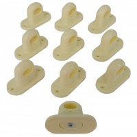 Set 10 Bride Rotative CREM butoni compatibili capse ovale 42mmx22mm folie transparenta terase