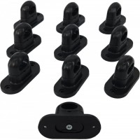 Set 10 Bride Rotative NEGRU butoni compatibili capse ovale 42mmx22mm folie transparenta terase