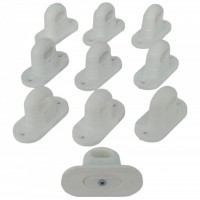 Set 10 Bride Rotative ALB butoni compatibili capse ovale 42mmx22mm folie transparenta terase