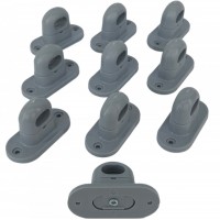 SET 10 BRIDE Rotative ANTRACIT butoni compatibili capse ovale 42mm x 22mm folie transparenta terase
