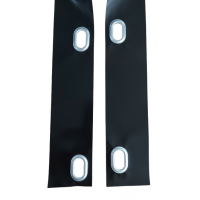 Banda NEGRU 10 cm x 30 mt cu 61 Capse Ovale MONTATE, ideala intarire margini Folie transparenta