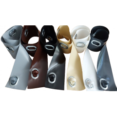 Banda PVC 10 cm x 30 mt cu 91 Capse Ovale MONTATE intarire margini Folie transparenta transparenta