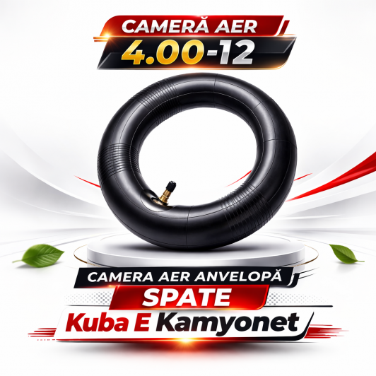 Camera aer roata SPATE 4.00 - 12 72 J triciclu electric COMPATIBILA Kuba E KAMYONET