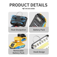 Lampă Lucru LED Acumulator lithiu 18 V 3500 mAh 80W Lumină Caldă si Rece Port USB Încărcător Telefon