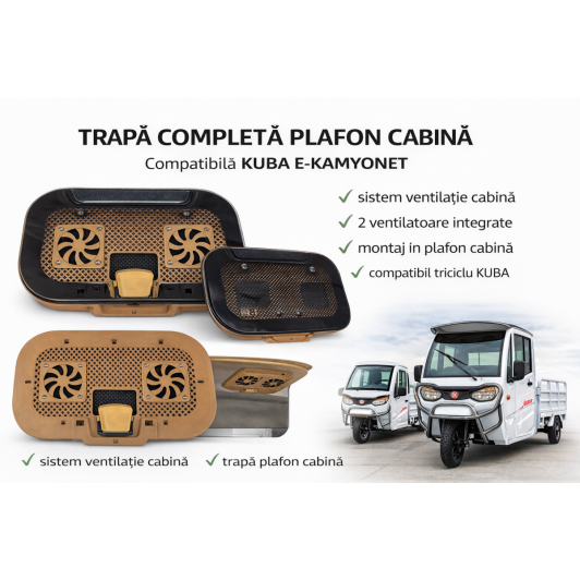 1 TRAPĂ PANORAMICA COMPLETĂ CABINĂ Compatibilă KUBA E-KAMYONET