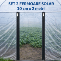 Set 2 Fermoare AUTOADEZIVE SERE si SOLARII 10 cm latimex2 metri lungime cursor metal cu 2 tragatori