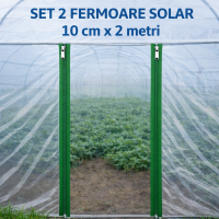 Set 2 Fermoare AUTOADEZIVE SERE si SOLARII 10 cm latimex2 metri lungime cursor metal cu 2 tragatori