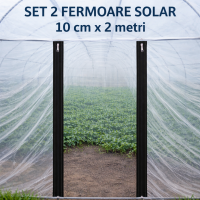 Set 2 Fermoare AUTOADEZIVE SERE si SOLARII 10 cm latimex2 metri lungime cursor metal cu 2 tragatori