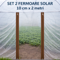 Set 2 Fermoare AUTOADEZIVE SERE si SOLARII 10 cm latimex2 metri lungime cursor metal cu 2 tragatori