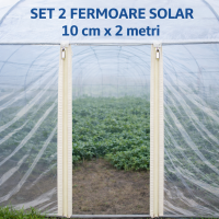 Set 2 Fermoare AUTOADEZIVE SERE si SOLARII 10 cm latimex2 metri lungime cursor metal cu 2 tragatori