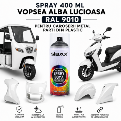Spray 400 ml vopsea acrilica ALBA lucioasa indoor si outdoor caroseriii metal, plastic, lemn, sticla