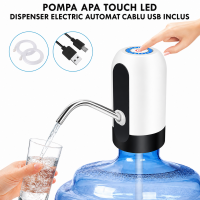 Pompa electrica ALB+NEGRU DOZATOR APA Incarcare USB indicator LED baterie sticle pana la 20 de litri