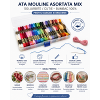 Ata MOULINE GOBLEN si BRODERIE Asortata Mix 100 Jurbite/Cutie – Bumbac 100%