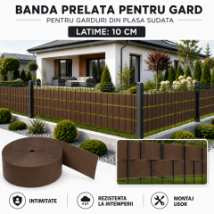 Banda MARO PVC latime 19 cm x 30 Metri TRATATA ANTI UV protectie GARD tip panou bordurat ,ITALIKA