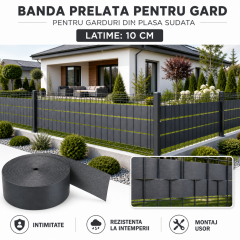 Banda ANTRACIT PVC latime 19 cm x 30 Metri TRATATA ANTI UV protectie GARD panou bordurat ,ITALIKA Banda ANTRACIT PVC latime 19 cm x 30 Metri TRATATA ANTI UV protectie GARD panou bordurat ,ITALIKA