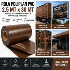 Rola POLIPLAN MARO Prelata 2,5 metri x 30 metri, 75 mp 650 gr/ m2