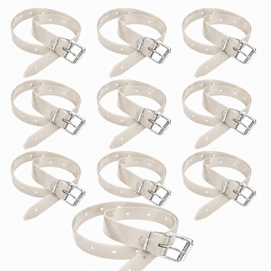 Set 10 Cureluse ALBE 2,0 cm x 70 cm lungime catarama metalica folie transparenta terasa prealata
