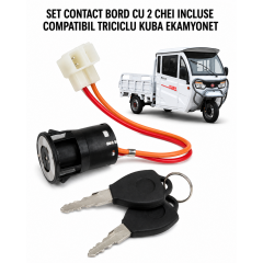 SET 1 CONTACT de bord cu 2 CHEI INCLUSE compatibil Triciclu Electric KUBA EKAMYONET