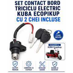SET 1 CONTACT de bord cu 2 CHEI INCLUSE compatibil Triciclu Electric KUBA ECOPIKUP