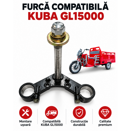 FURCA COMPLETA PLUS Suport FURCA compatibil Triciclu electric KUBA GL15000