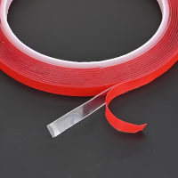 Banda Dublu ADEZIVA 15 mm latime ajunge pentru 1 fermoar 1 mt cusut pe banda la Folie TRansparenta