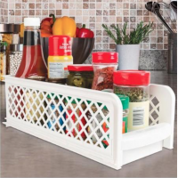 Etajera plastic cu 2 rafturi culisante