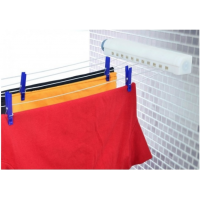 Uscator retractabil de perete pentru rufe cu 4 sfori