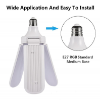 Bec LED 45W cu 3 brate mobile, ajustabile