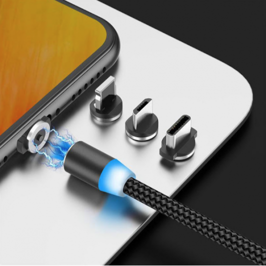 Cablu magnetic 3 in 1 incarcare si transfer date telefon