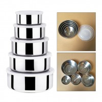 Set 5 caserole metalice cu capac