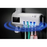 Dozator pasta de dinti cu alimentare solara si sterilizator UV pentru periute