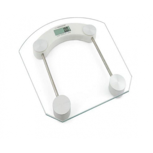 Cantar de baie electronic cu platforma din sticla securizata, 180 Kg