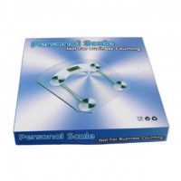 Cantar de baie electronic cu platforma din sticla securizata, 180 Kg