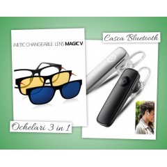 Ochelari 3 in 1 + Casca Bluetooth