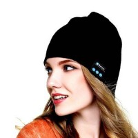 Caciula cu bluetooth, Handsfree si Microfon, Unisex, Negru