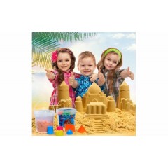 Nisip Kinetic de modelat premium + forme + 2 seturi plastilina