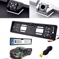 Suport pentru numar auto cu camera marsarier incorporata