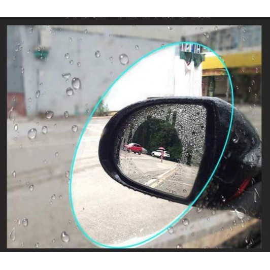 Set 2 folii anti stropi si anti aburire pentru oglinda auto