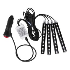 Lumini ambientale auto RGB pentru interior