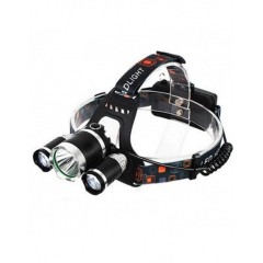 Lanterna De Cap 3 x Led Cree XML T6 Frontala + 2 Acumulatori