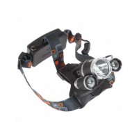 Lanterna De Cap 3 x Led Cree XML T6 Frontala + 2 Acumulatori