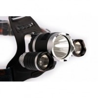 Lanterna De Cap 3 x Led Cree XML T6 Frontala + 2 Acumulatori