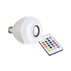 Set 2 x Bec LED cu Bluetooth, boxa, jocuri de lumini si telecomanda