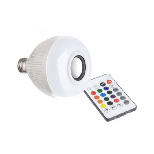Set 2 x Bec LED cu Bluetooth, boxa, jocuri de lumini si telecomanda