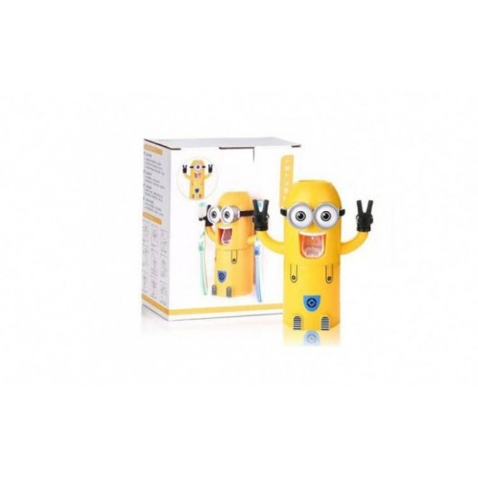 Dozator pasta de dinti Minions, suport 2 periute